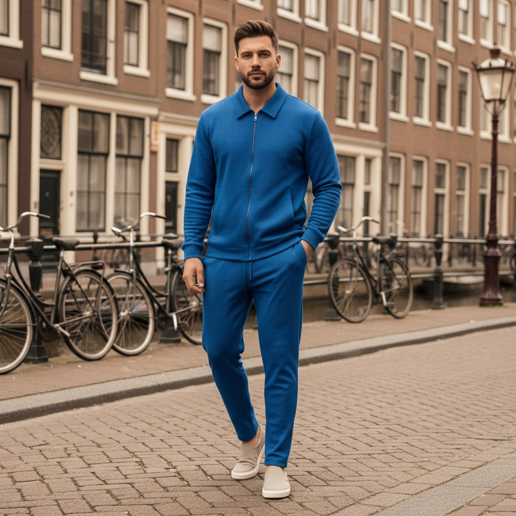 Luca – Heren Set | Stijlvolle Wafelstructuur met Comfort Fit - 6