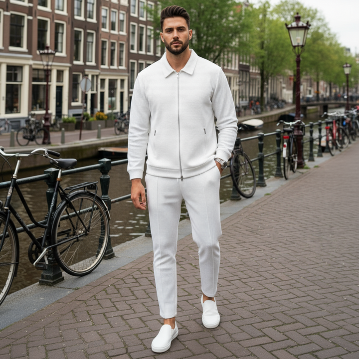 Luca – Heren Set | Stijlvolle Wafelstructuur met Comfort Fit - 3