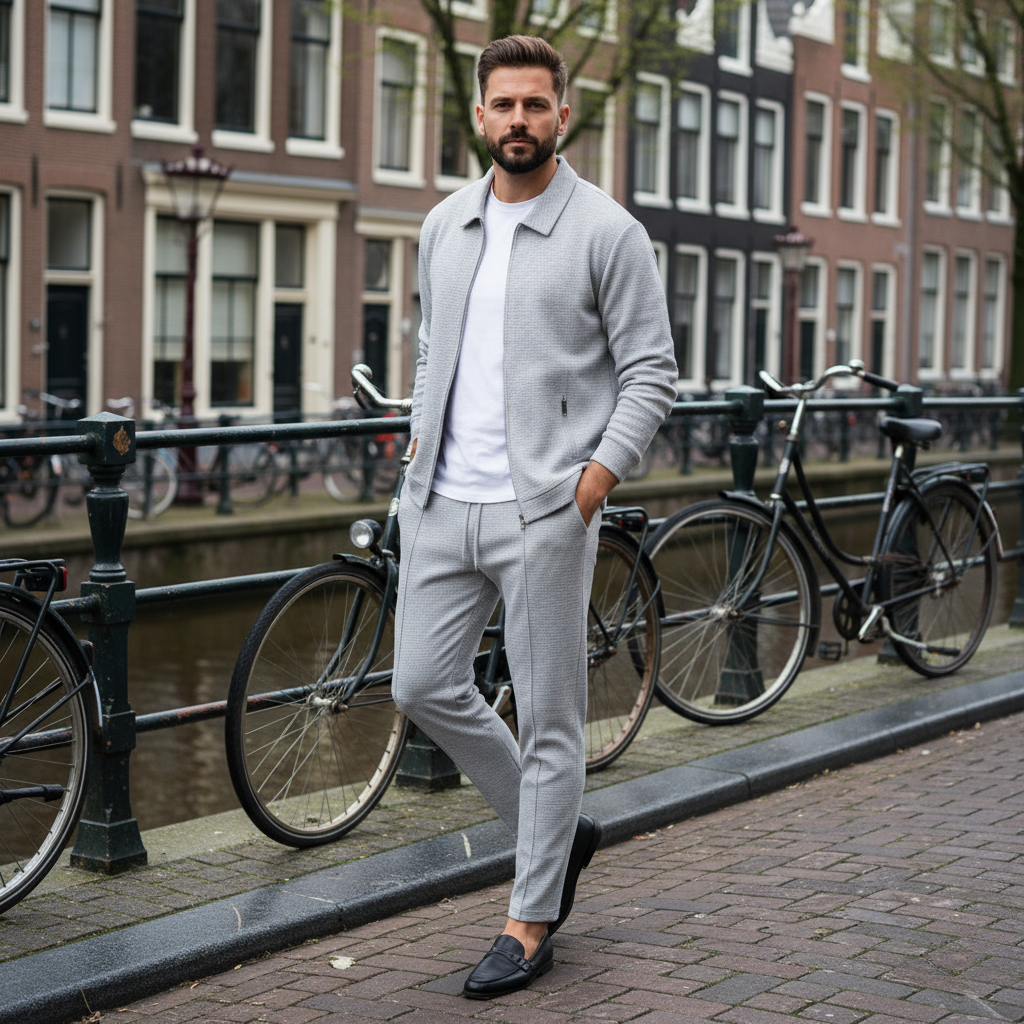 Luca – Heren Set | Stijlvolle Wafelstructuur met Comfort Fit - 5