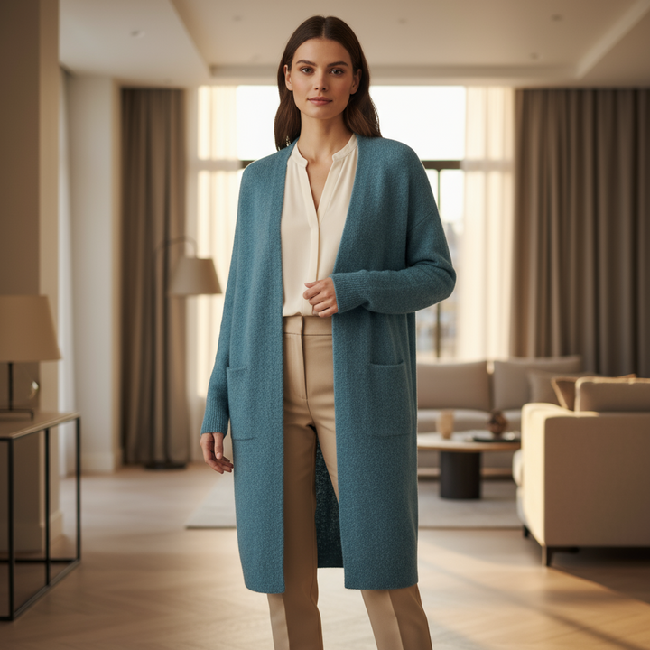 Luna – Dames Cardigan | Open Front Lang Model - 6
