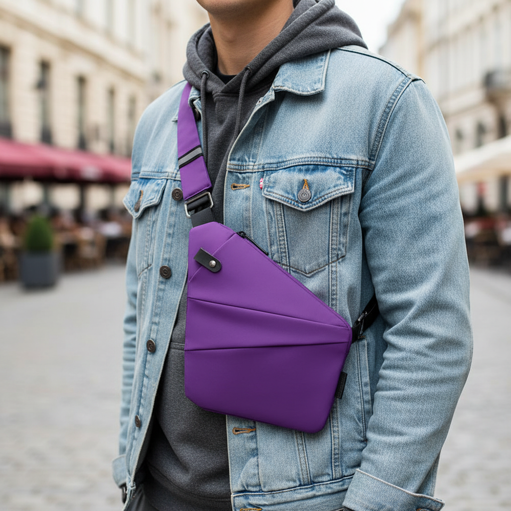 Crossbody Bag | Compact Design with RFID Protection for Women-Handtaschen-Mykonostore-Purple-Right-Mykonostore