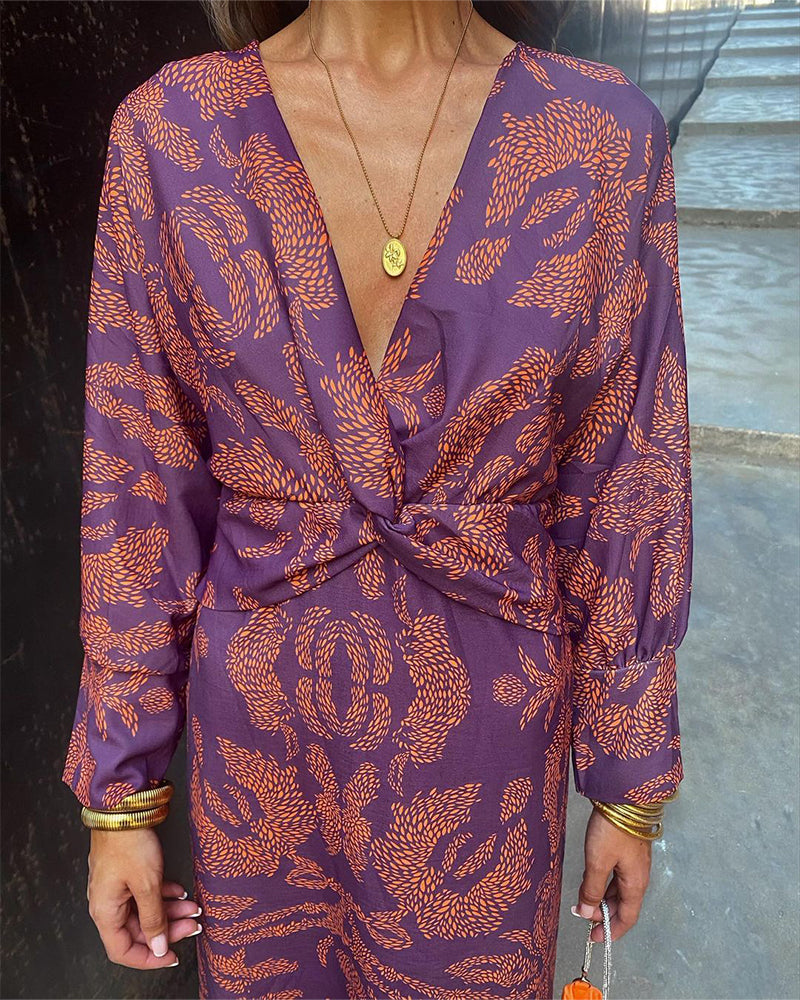 Elegant A-Line Dress | Timeless Minimalist Style-Dresses-Mykonostore-Purple-S-Mykonostore