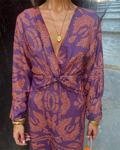 Elegant A-Line Dress | Timeless Minimalist Style-Dresses-Mykonostore-Purple-S-Mykonostore