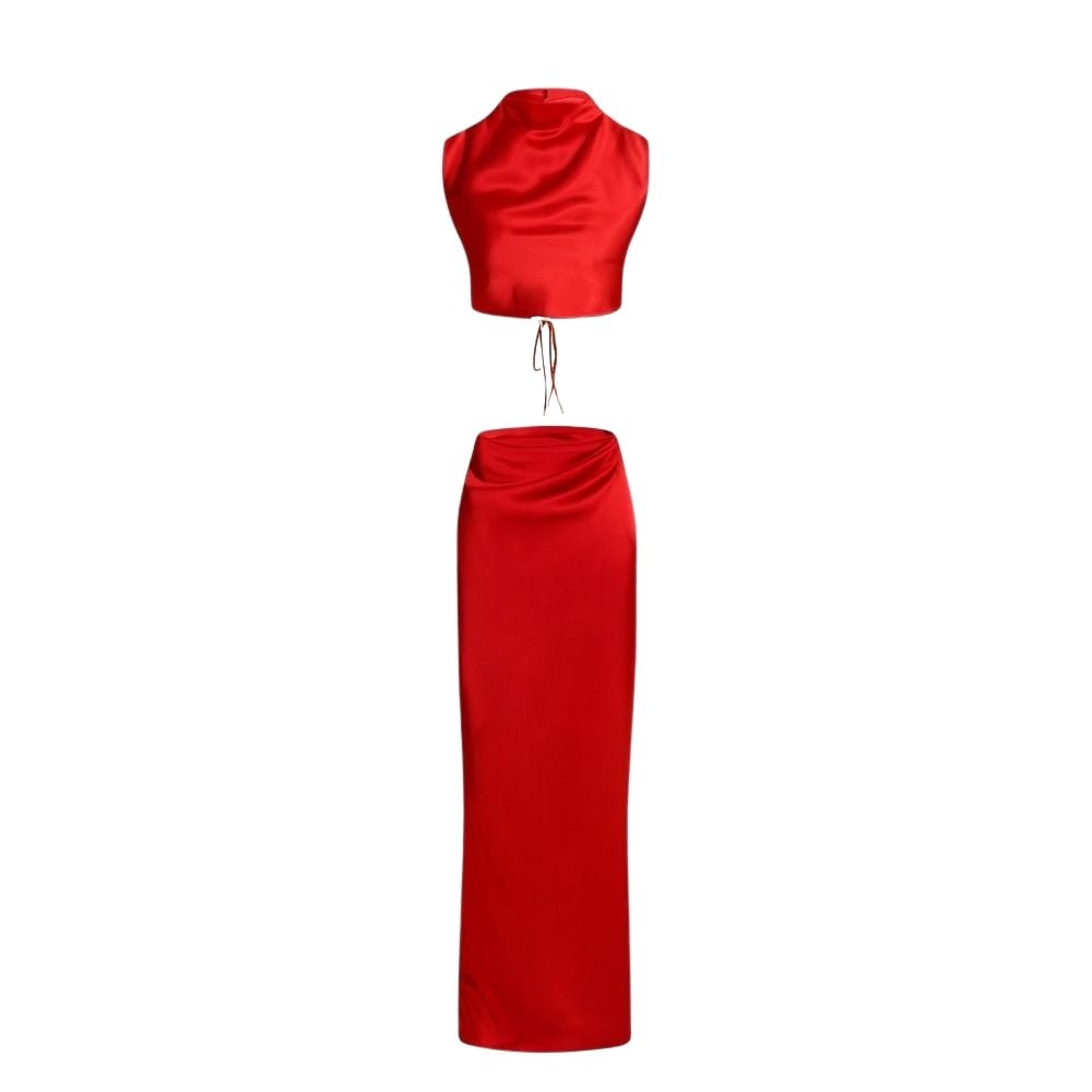 An elegant maxi dress featuring an open back design, perfect for formal events. 7