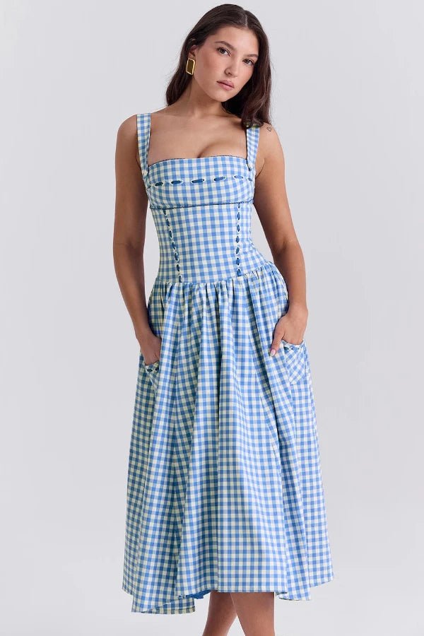 Elegant midi dress featuring an off-shoulder Bardot design with a draped silhouette, suitable for formal occasions. 3