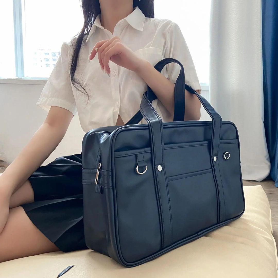 Girls' Trendy PU School Bag | Stylish Waterproof One-Shoulder Backpack-Backpacks-Mykonostore-Mykonostore