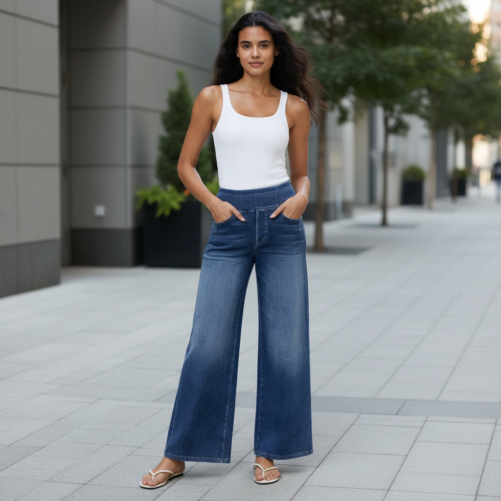 High-Waist Jeans | Flattering Fit for Effortless Style-Women's Jeans-Mykonostore-Mykonostore