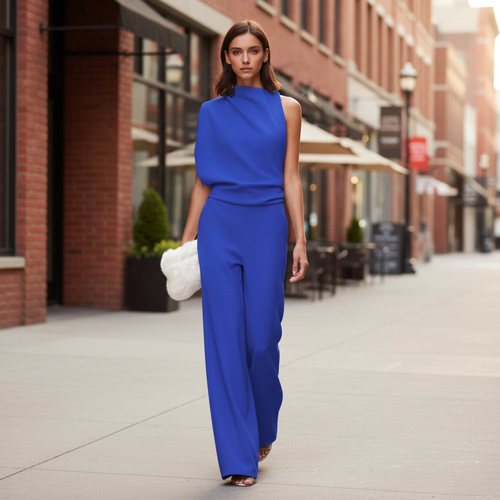 Jumpsuit | Wide-Leg Design for Effortless Elegance-Jumpsuits-Mykonostore-Blue-S-Mykonostore
