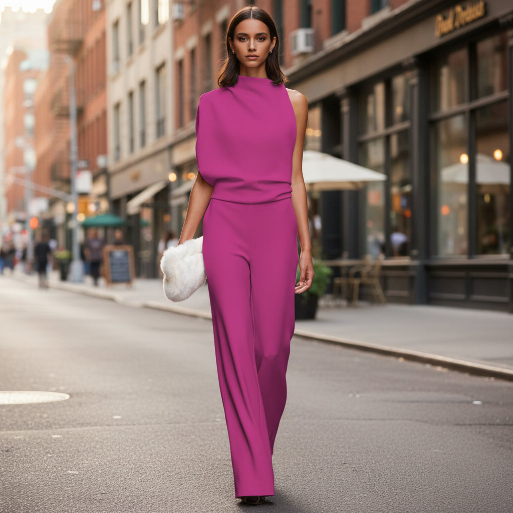 Jumpsuit | Wide-Leg Design for Effortless Elegance-Jumpsuits-Mykonostore-Pink Red-S-Mykonostore