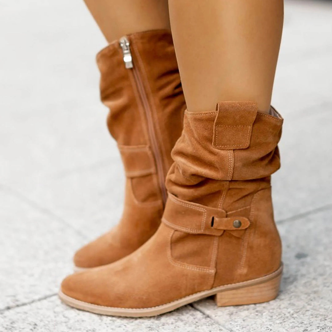 Kawensa – Women's Ankle Booties | Stylish Design-Mykonostore-Brown-5-Mykonostore