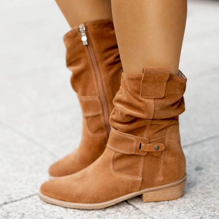 Kawensa – Women's Ankle Booties | Stylish Design-Mykonostore-Brown-5-Mykonostore