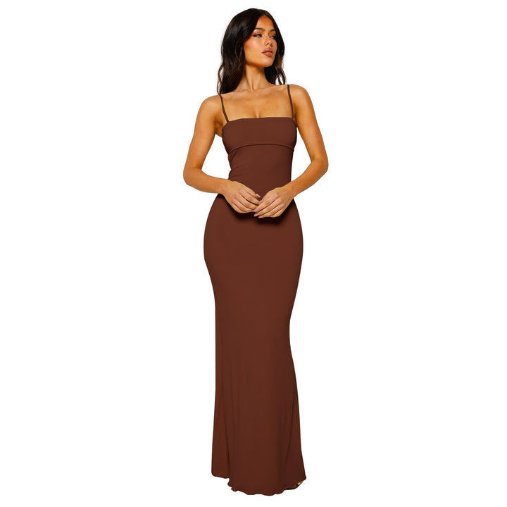 Maxi Dress | Bodycon Fit Open Back Design for Women-Maxi Dresses-Mykonostore-Mykonostore