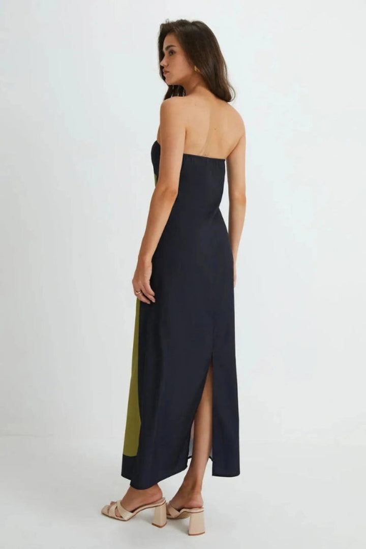 Strapless maxi dress with a column silhouette. 1