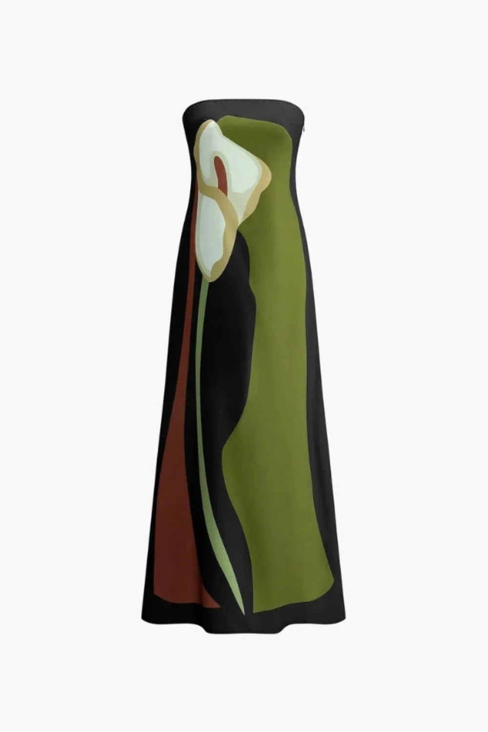 Strapless maxi dress with a column silhouette. 8