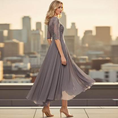 Party Dress | Lace Detail, Flattering Fit-Women's Dresses-Mykonostore-Mykonostore