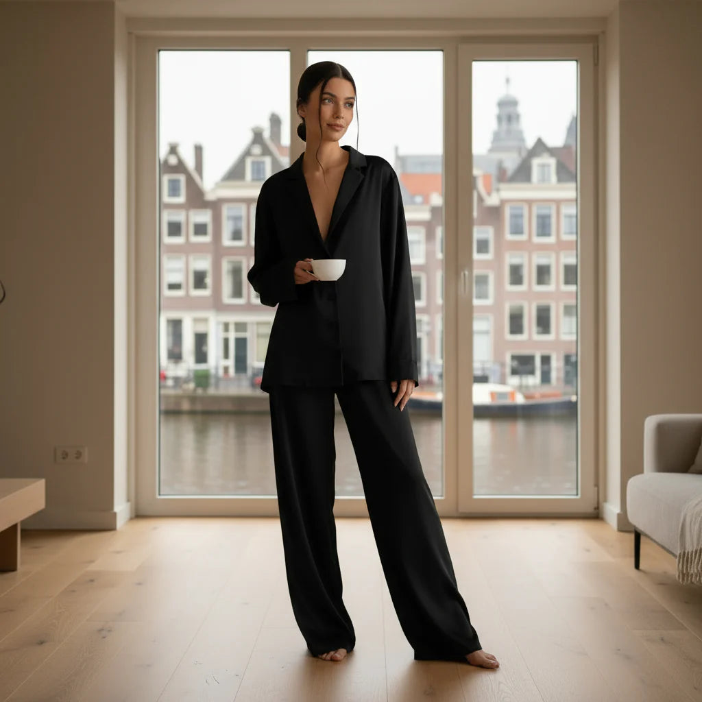 Maya – Dames Pyjamaset | Zachte Satijnen Comfort voor Ontspanning - 1