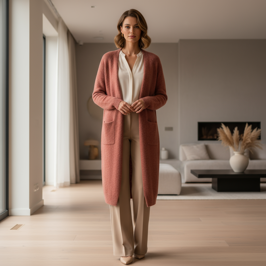 Luna – Dames Cardigan | Open Front Lang Model - 8