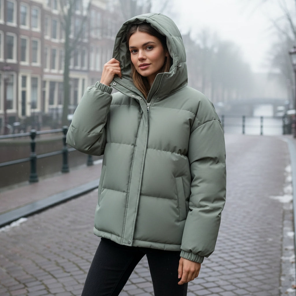 Livia – Dames Winterjas | Gevoerde Capuchon, Tijdloos Ontwerp - 6