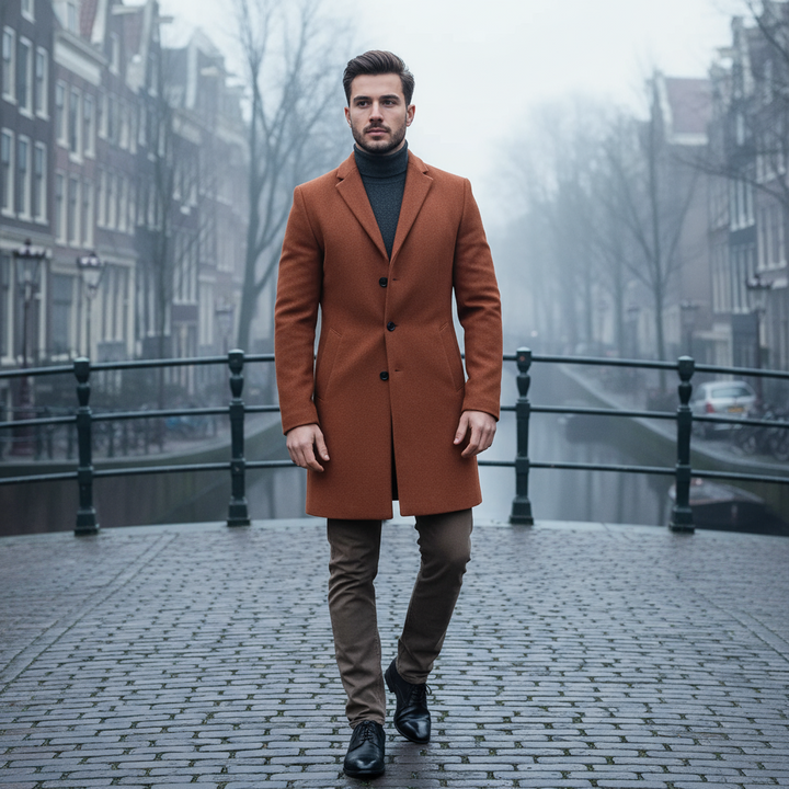 Luca – Heren Trenchcoat | Enkele Knopen met Elegante Snit - 2