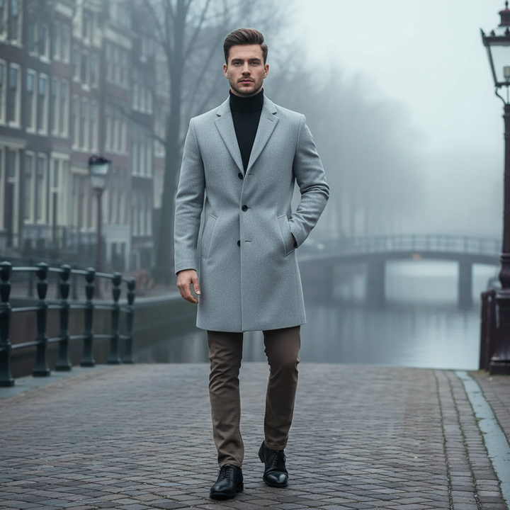 Luca – Heren Trenchcoat | Enkele Knopen met Elegante Snit - 4