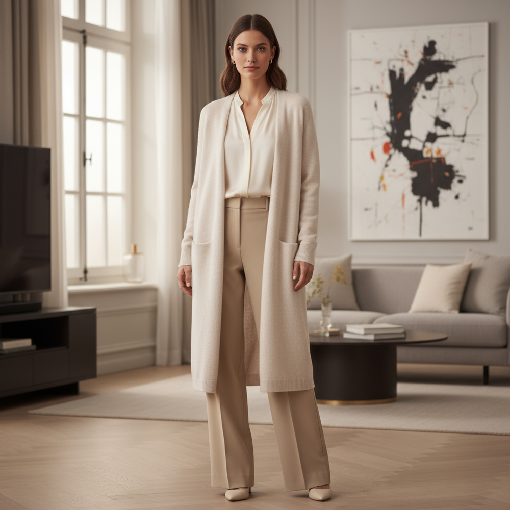 Luna – Dames Cardigan | Open Front Lang Model - 1