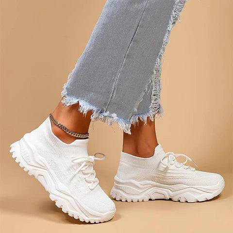 Women's Breathable Fabric Sneakers | Lightweight Comfortable Walking Shoes for Everyday Use-Sneakers-Mykonostore-Mykonostore
