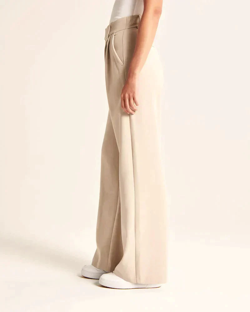 Women's Breathable Wide-Leg Trousers | Stylish Comfortable Summer Pants-Mykonostore-Mykonostore