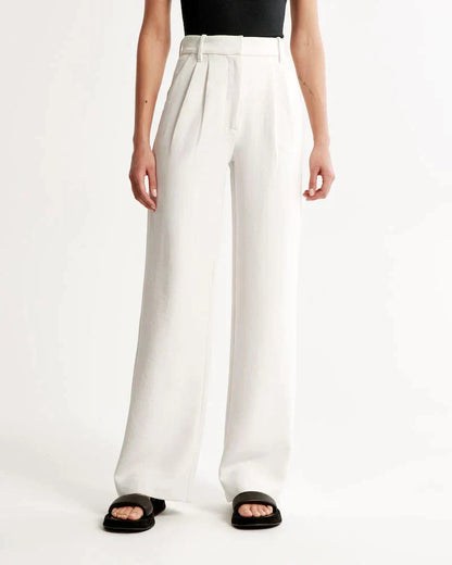 Women's Breathable Wide-Leg Trousers | Stylish Comfortable Summer Pants-Mykonostore-Mykonostore