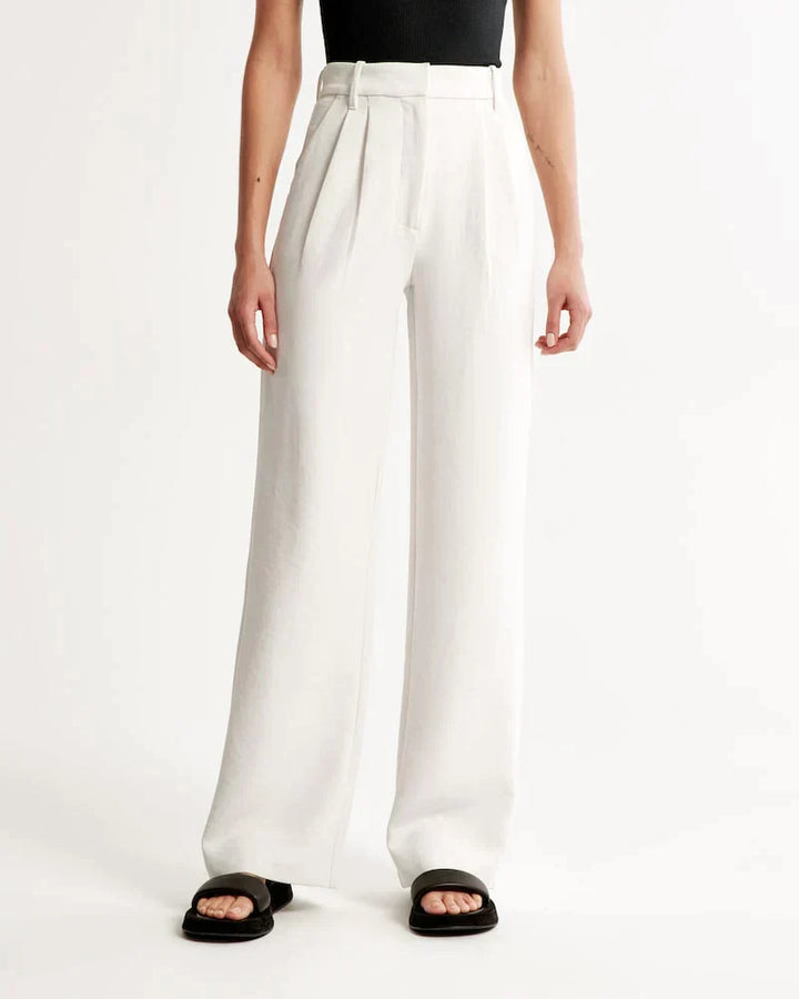 Women's Breathable Wide-Leg Trousers | Stylish Comfortable Summer Pants-Mykonostore-Mykonostore