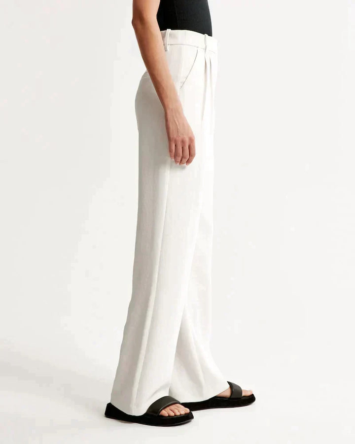 Women's Breathable Wide-Leg Trousers | Stylish Comfortable Summer Pants-Mykonostore-Mykonostore