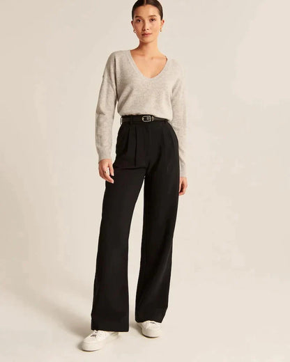 Women's Breathable Wide-Leg Trousers | Stylish Comfortable Summer Pants-Mykonostore-Mykonostore