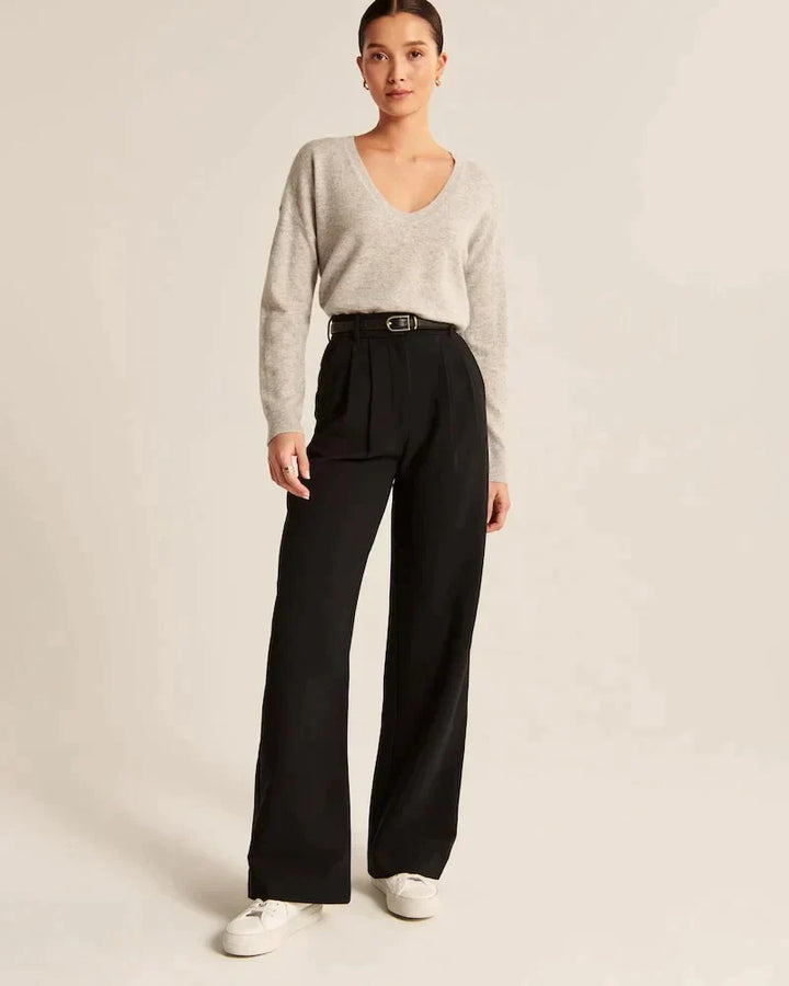 Women's Breathable Wide-Leg Trousers | Stylish Comfortable Summer Pants-Mykonostore-Mykonostore
