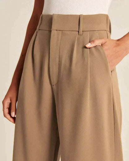 Women's Breathable Wide-Leg Trousers | Stylish Comfortable Summer Pants-Mykonostore-Brown-Normal-XS-Mykonostore
