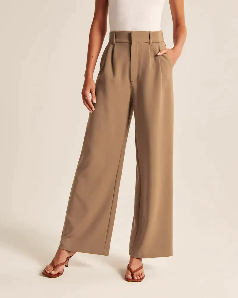 Women's Breathable Wide-Leg Trousers | Stylish Comfortable Summer Pants-Mykonostore-Mykonostore