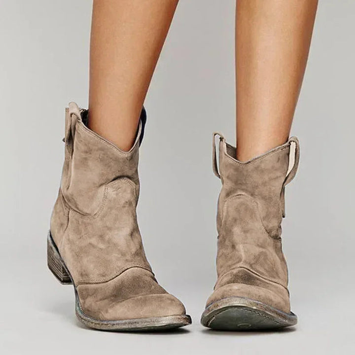 Women's Classic Leather Cowboy Boots | Stylish Comfortable Western Footwear-Cowboy Boots-Mykonostore-Brown-5-Mykonostore