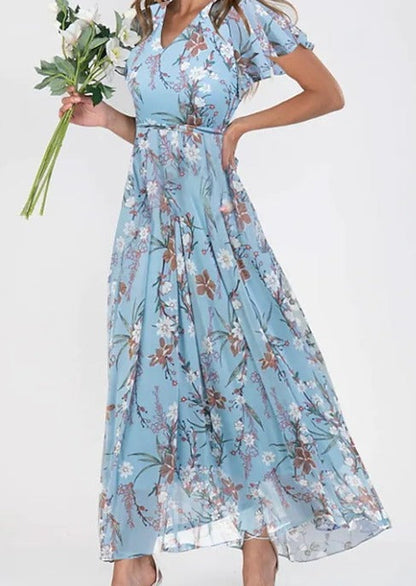 Women's Colorful Maxi Dress | Elegant Sleeveless Summer Style-Mykonostore-Blue-S-Mykonostore