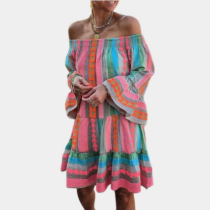 Women's Colorful Summer Dress | Elegant Lightweight Casual Outfit-Mykonostore-Mykonostore