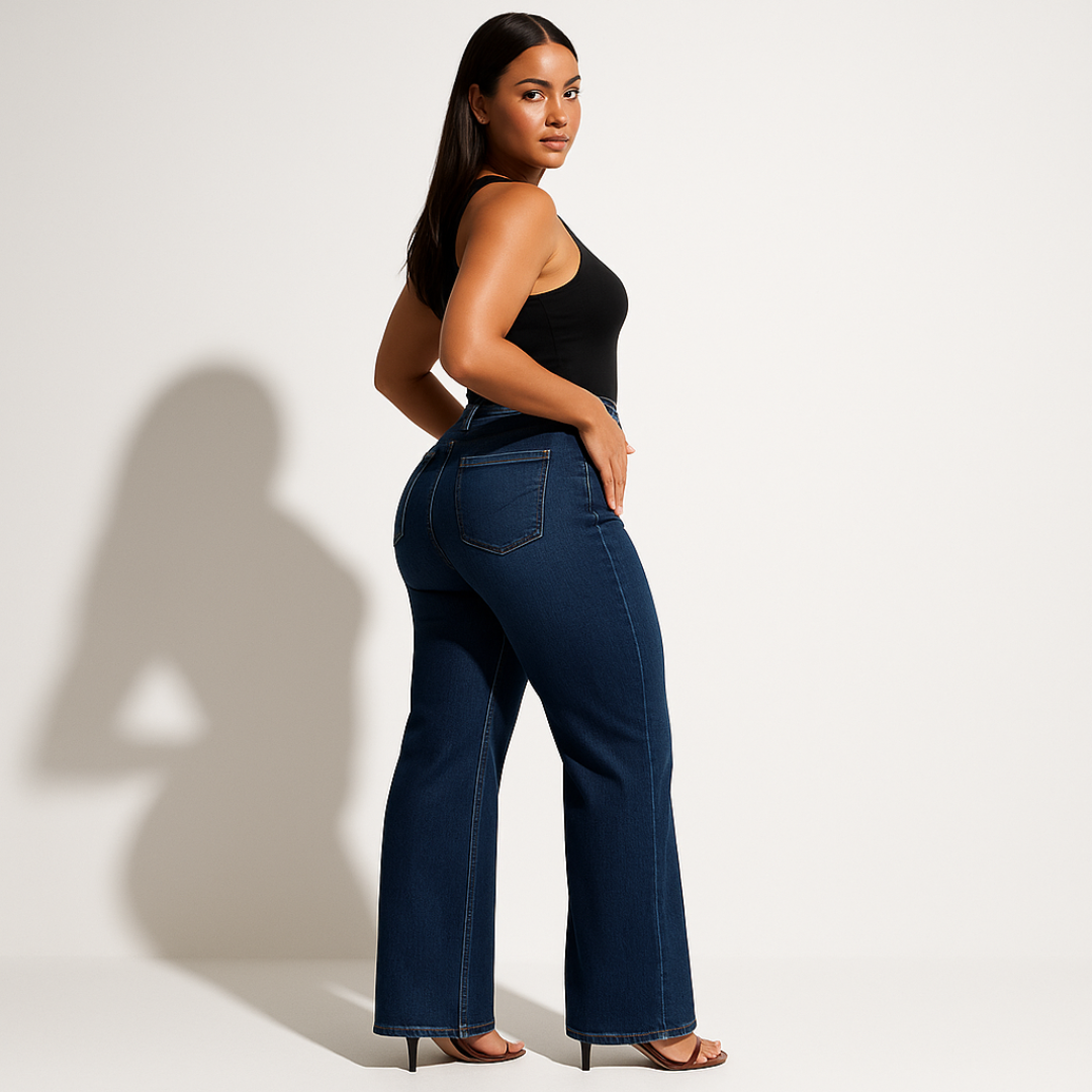 Women's Comfortable Denim Jeans | BBL Fit Classic Five-Pocket Style-Women’s Jeans-Mykonostore-Mykonostore