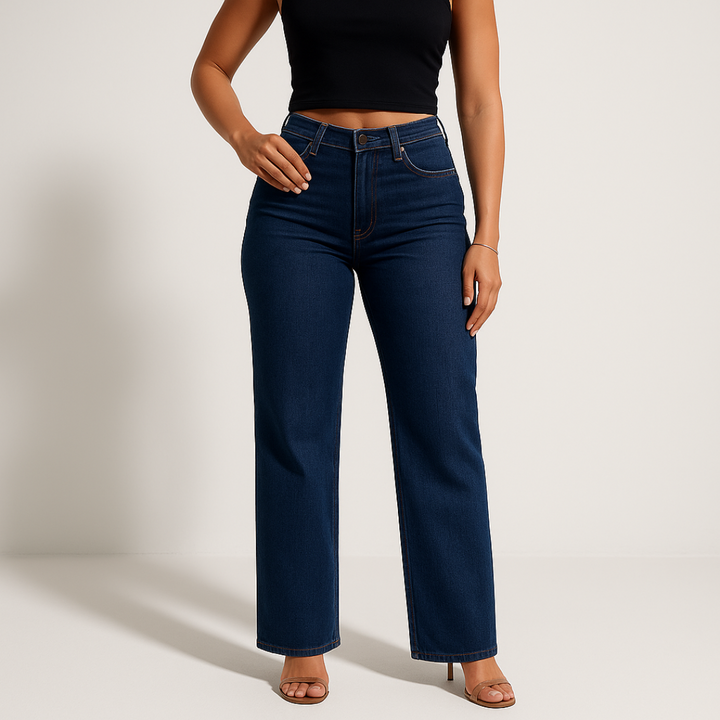 Women's Comfortable Denim Jeans | BBL Fit Classic Five-Pocket Style-Women’s Jeans-Mykonostore-Mykonostore
