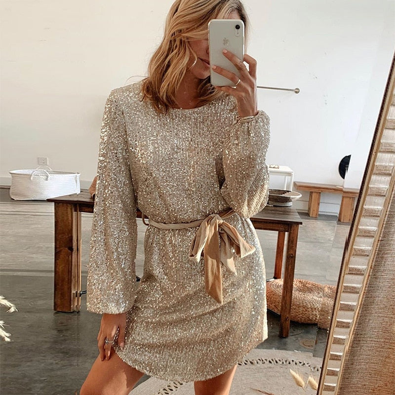 Women's Elegant Glitter Evening Gown | Sleeveless Floor-Length Dress-Mykonostore-Mykonostore