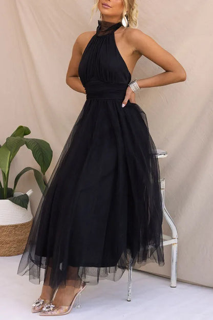 Women's Elegant Off-the-Shoulder Evening Dress | Chic Sleeveless Formal Gown-Mykonostore-Mykonostore