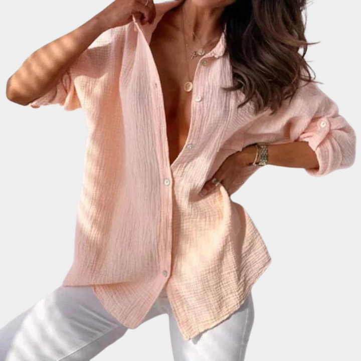 Women's Lightweight Colorful Summer Blouse | Stylish and Airy Design-Mykonostore-Pink-S-Mykonostore