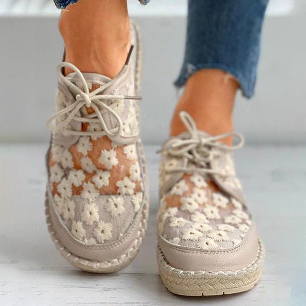 Women's Lightweight Embroidered Slip-On Shoes | Elegant Comfortable Summer Footwear-Mykonostore-Mykonostore