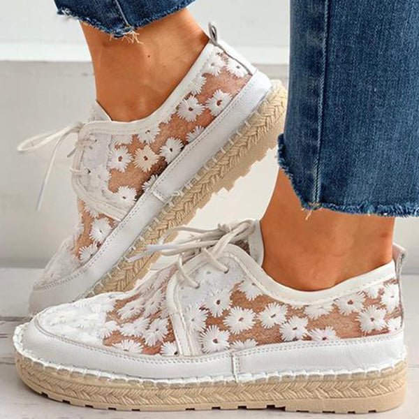 Women's Lightweight Embroidered Slip-On Shoes | Elegant Comfortable Summer Footwear-Mykonostore-Mykonostore