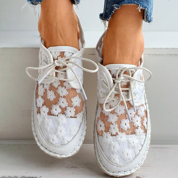 Women's Lightweight Embroidered Slip-On Shoes | Elegant Comfortable Summer Footwear-Mykonostore-Mykonostore