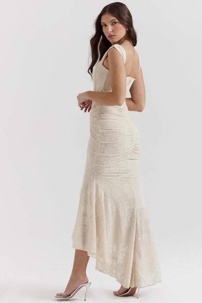 Women's Lightweight Floral Midi Dress | Elegant Flowing Summer Outfit-Mykonostore-Mykonostore