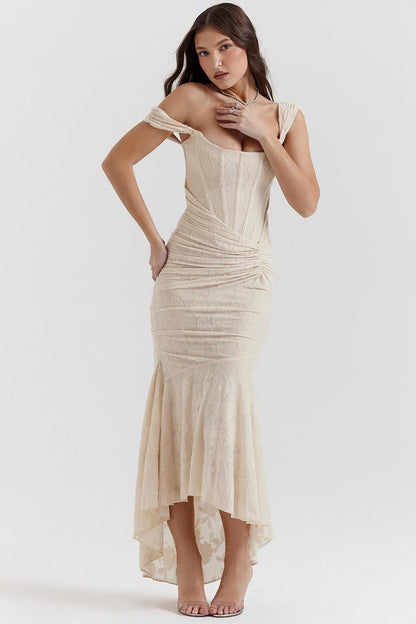 Women's Lightweight Floral Midi Dress | Elegant Flowing Summer Outfit-Mykonostore-Mykonostore