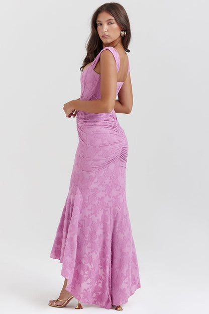 Women's Lightweight Floral Midi Dress | Elegant Flowing Summer Outfit-Mykonostore-Mykonostore
