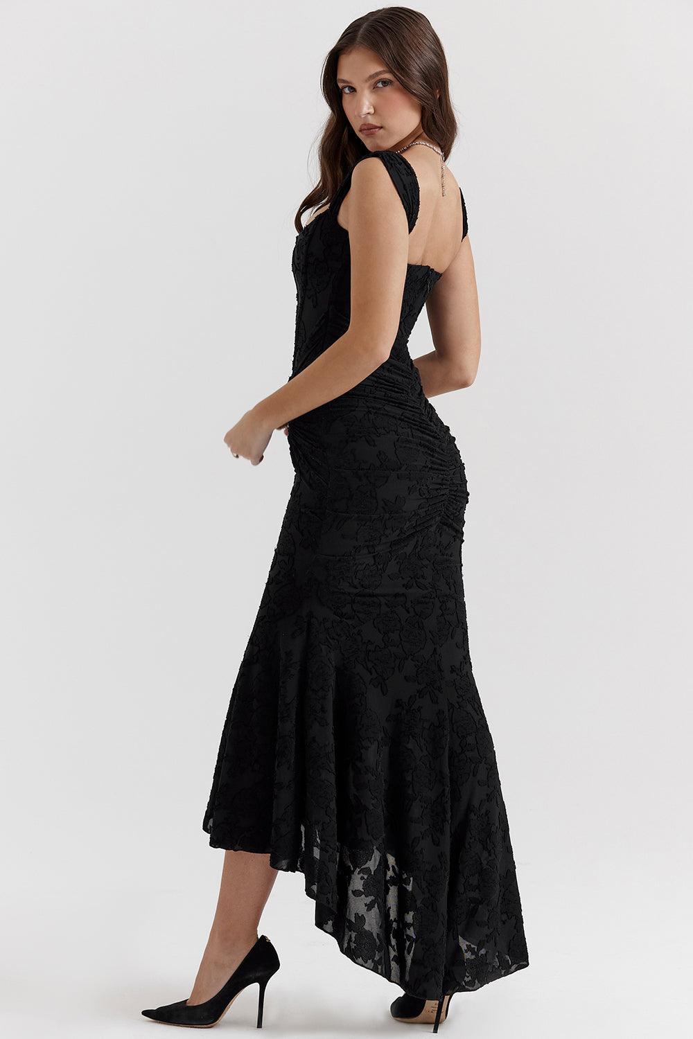 Women's Lightweight Floral Midi Dress | Elegant Flowing Summer Outfit-Mykonostore-Mykonostore