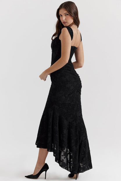 Women's Lightweight Floral Midi Dress | Elegant Flowing Summer Outfit-Mykonostore-Mykonostore